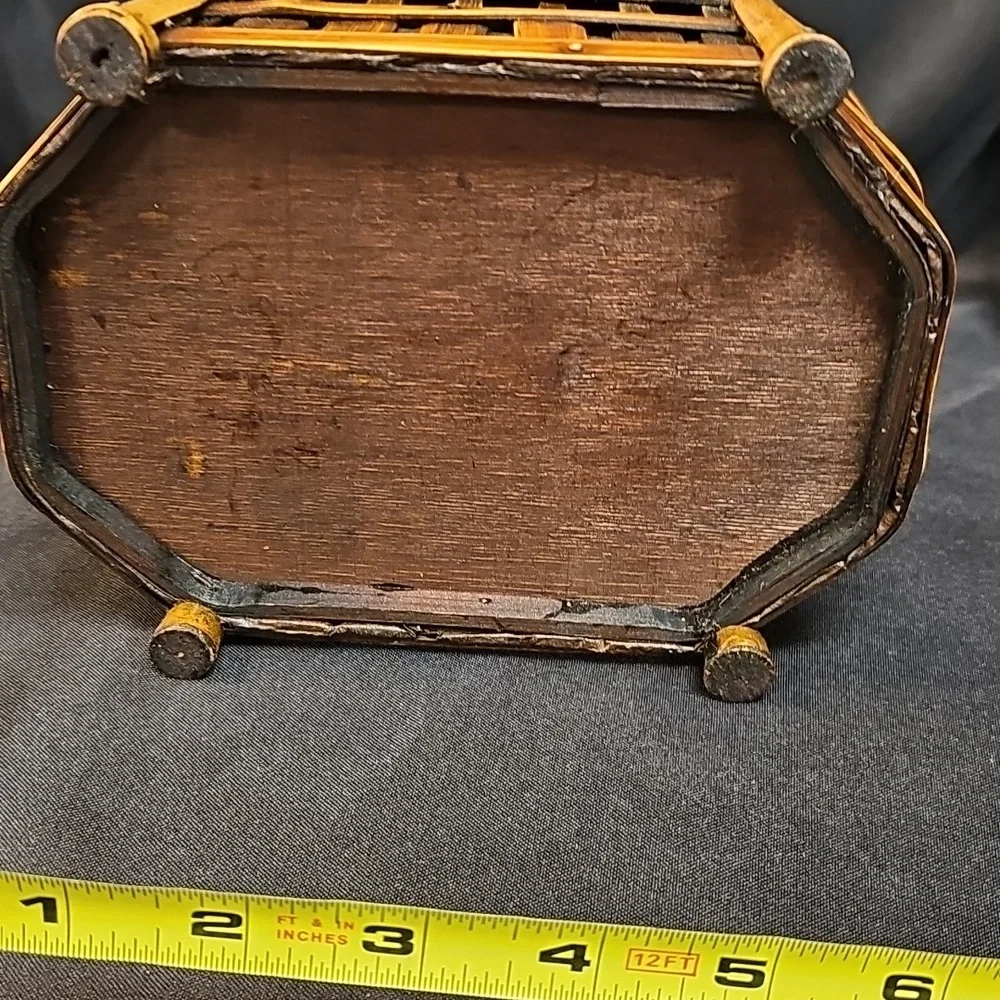Set of Three Woven Wooden Baskets
